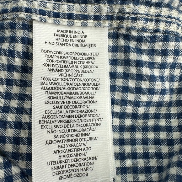 Polo Ralph Lauren Boys Button Down Shirt XL 18-20 Dark Blue White Check Cotton - Picture 8 of 10